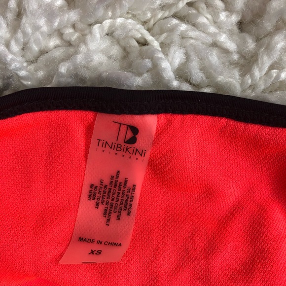 TiniBikini Strapless Navy Color Block Bikini - Picture 4 of 7